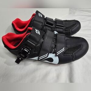 Peloton Cycling Shoes peleton- black with red and white details Size 39